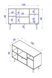 Fresh120 Kahve Köşesi / Çok Amaçlı Dolap / Airfryer Dolabı / Mutfak Organizeri